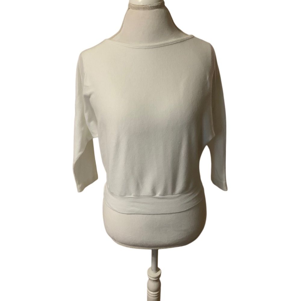 VINTAGE Jane Colby White 3/4 sleeve shirt - Picture 2 of 9